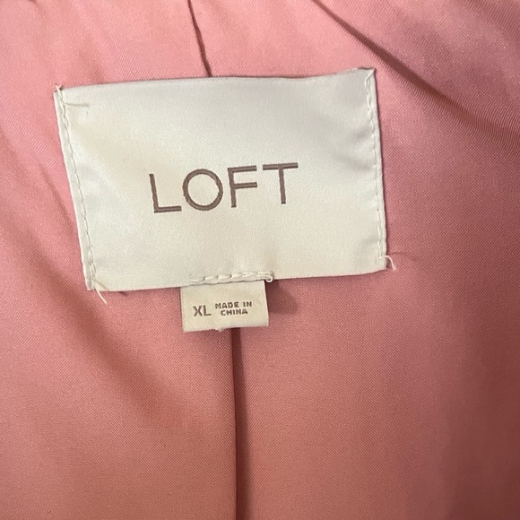 LOFT Pink Plush Funnel Neck Sherpa Teddy Zip Coat Size XL - Picture 5 of 7